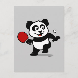 Tischtennis Panda Postkarte