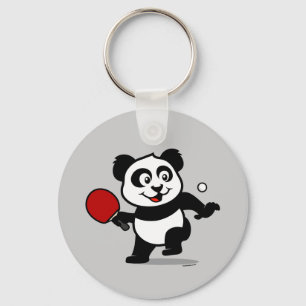 Tischtennis-Panda Schlüsselanhänger