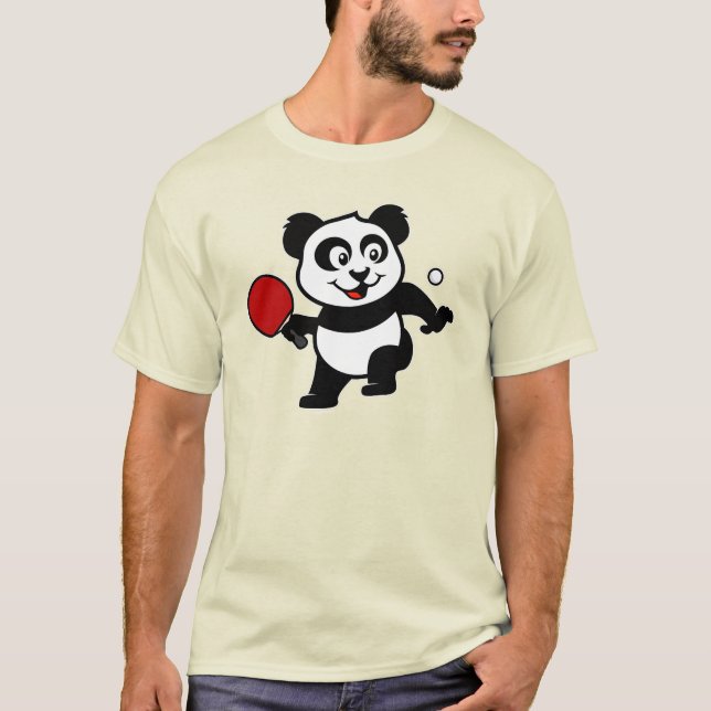 Tischtennis Panda T-Shirt (Vorderseite)