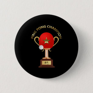 Tischtennis Ping Pong Champion Trophy Button