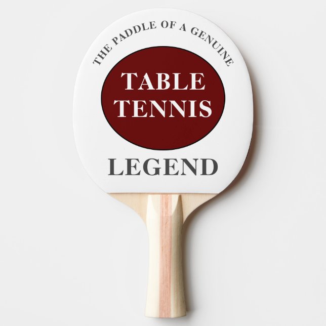 Tischtennis Ping Pong Legende Monogramm und Name h Tischtennis Schläger (Vorderseite)