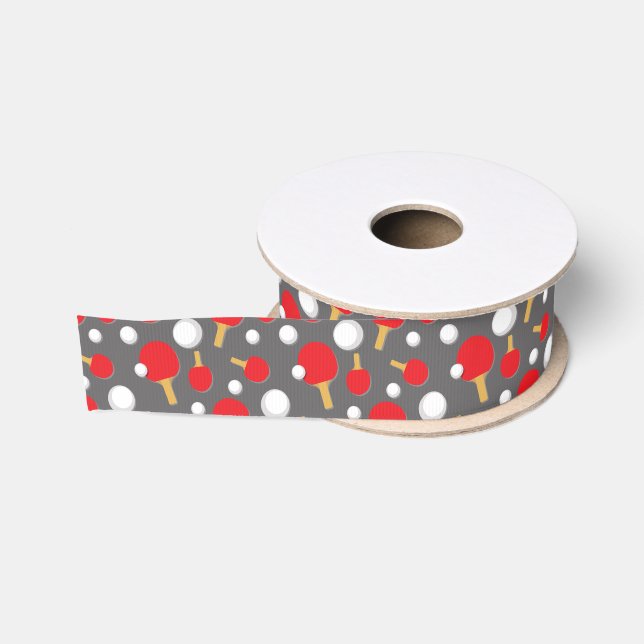 Tischtennis Ping Pong Muster Ripsband (Spule)