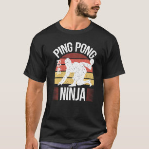 Tischtennis Ping Pong Ninja Ping Pong T-Shirt