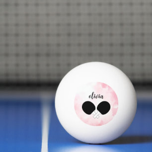 Tischtennis Ping Pong Thema Mit Monogramm Name Tischtennisball