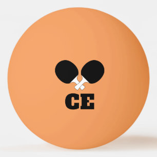 Tischtennis Ping Pong Thema monogrammierter Name P Tischtennisball