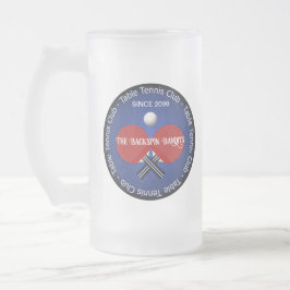 Tischtennis Ping Pong Trinkbehälter Mattglas Bierglas