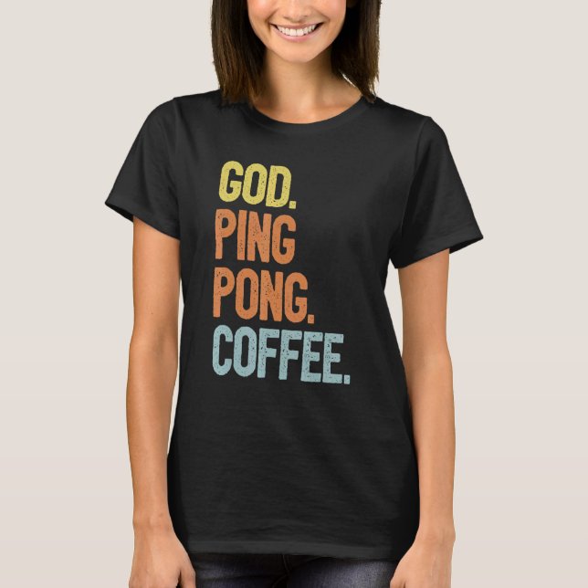 Tischtennis Player - Gottesdienst-Pong T-Shirt (Vorderseite)