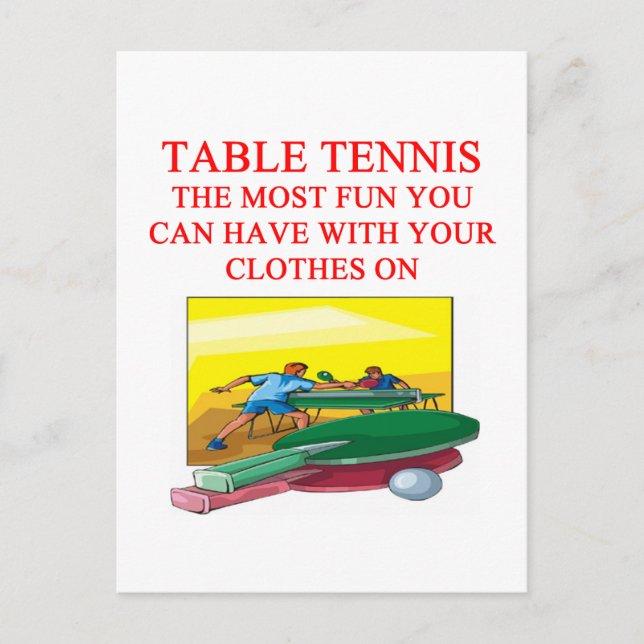Tischtennis Postkarte (Vorderseite)