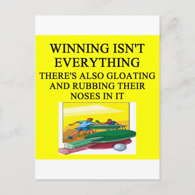 Tischtennis Postkarte (Vorderseite)