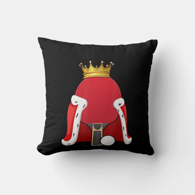 Tischtennis Queen Ping Pong Girls Tischtennis Kissen (Vorderseite)