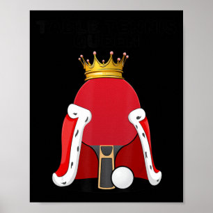 Tischtennis Queen Ping Pong Girls Tischtennis Poster