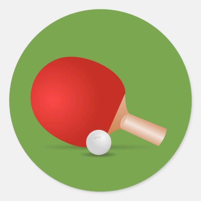 Tischtennis Runder Aufkleber (Vorderseite)