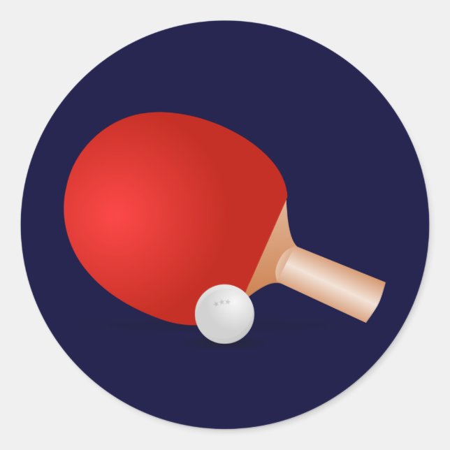 Tischtennis Runder Aufkleber (Vorderseite)