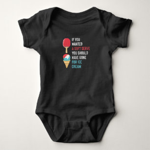 Tischtennis Soft servieren Eiscreme Pingpong Baby Strampler