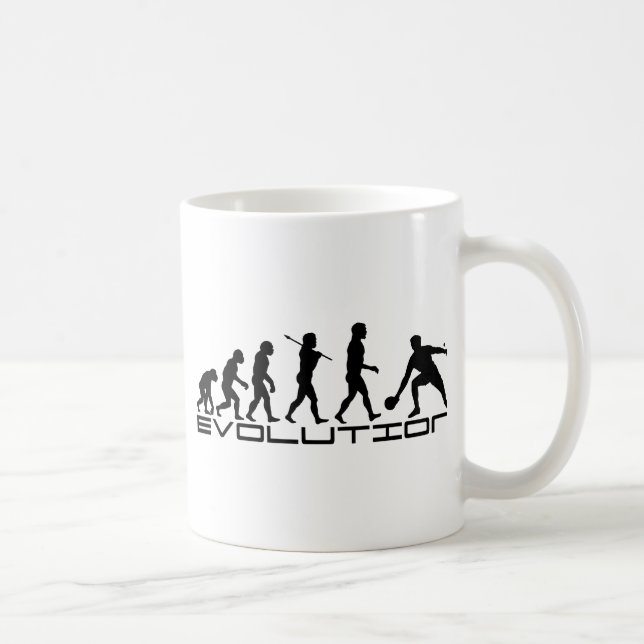 Tischtennis-Sport-Evolutions-Kunst Kaffeetasse (Rechts)