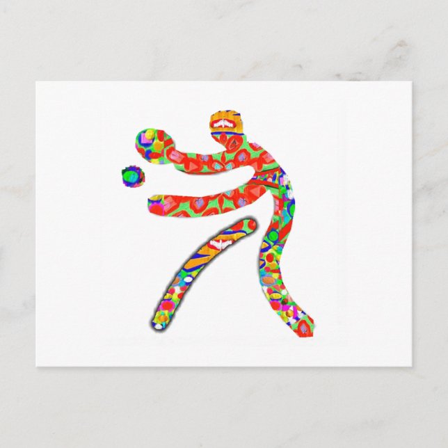 TISCHTENNIS-Sport Postkarte (Vorderseite)