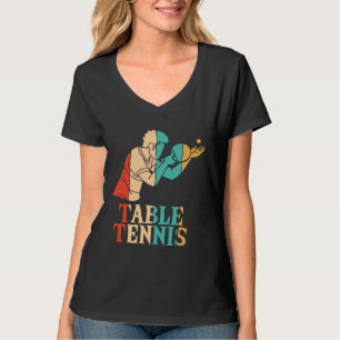 Tischtennis Tischtennis-Schläger Bälle Profi Ping T-Shirt