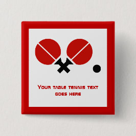 Tischtennis Tischtennis Tischtennisschläger und Ku Button