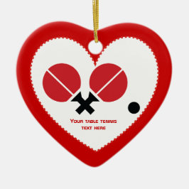 Tischtennis Tischtennis Tischtennisschläger und Ku Keramik Ornament
