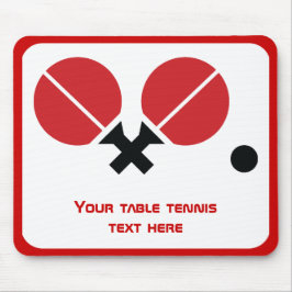 Tischtennis Tischtennis Tischtennisschläger und Ku Mousepad