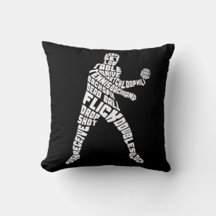 Tischtennis Typografie Ping Pong Kissen