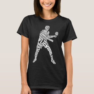 Tischtennis Typografie Ping Pong T-Shirt