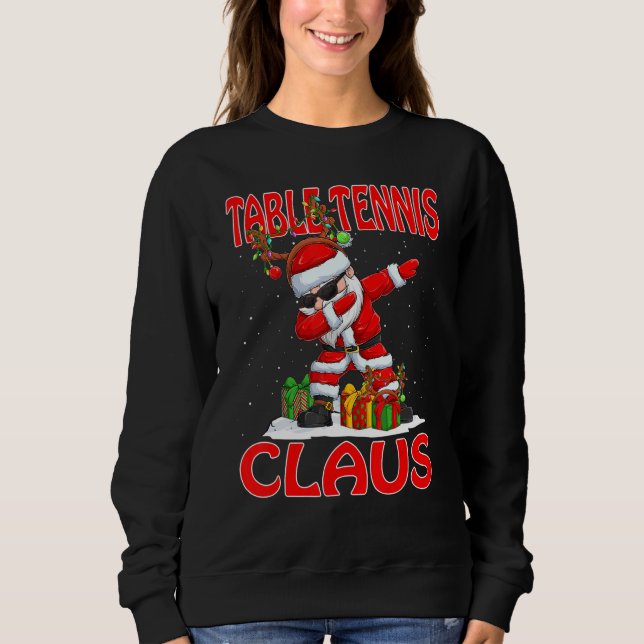 Tischtennis Weihnachtsmann Weihnachten Matching Co Sweatshirt (Vorderseite)