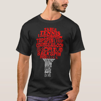 Tischtennis-Wortwolke T-Shirt