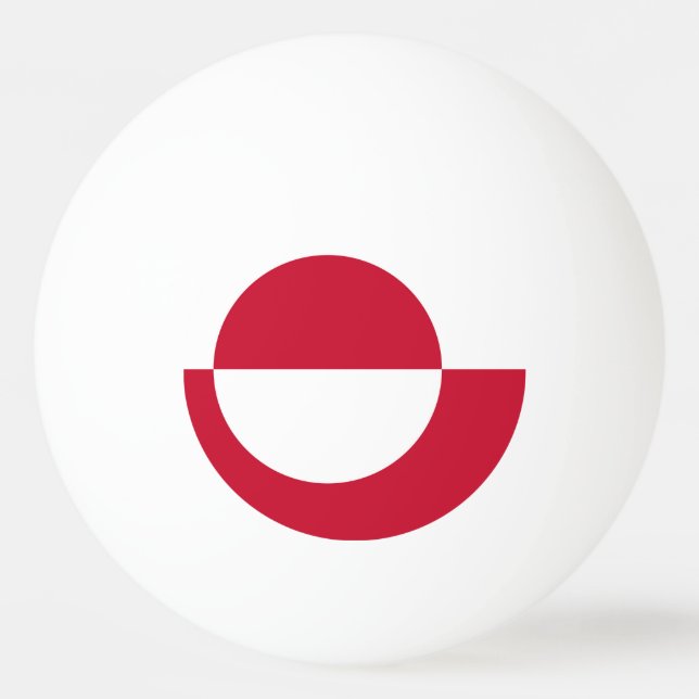 Tischtennisball mit der Flagge Grönlands (Rückseite)