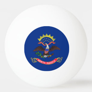 Tischtennisball mit Fahne von North Dakota