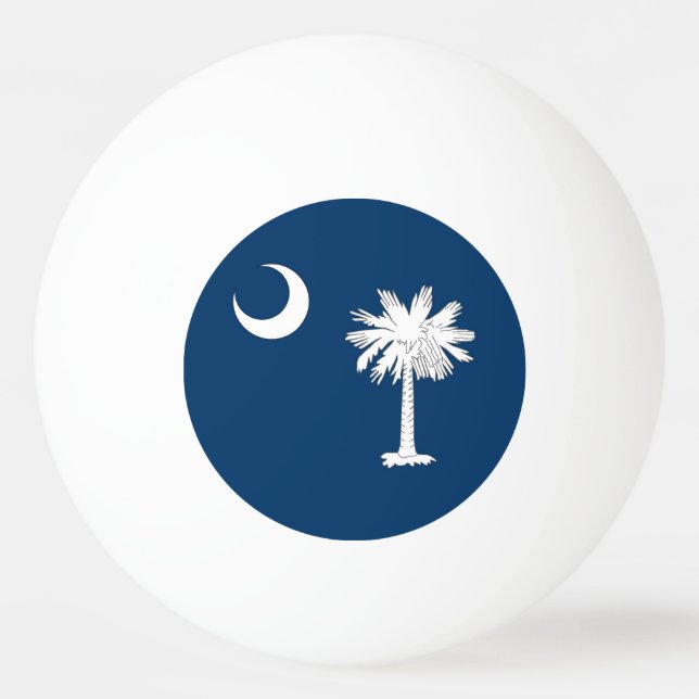 Tischtennisball mit Fahne von South Carolina (Rückseite)