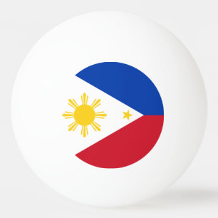 Tischtennisball mit Flagge der Philippinen