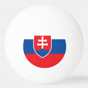 Tischtennisball mit Flagge der Slowakei