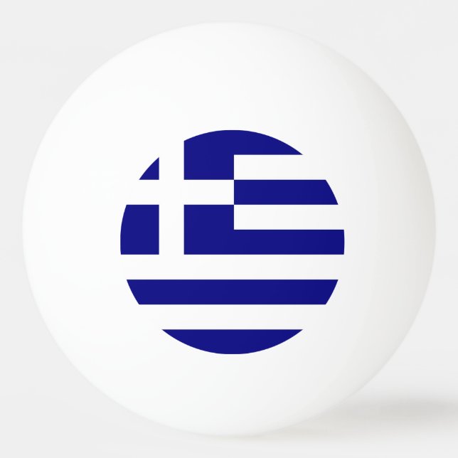 Tischtennisball mit Flagge Griechenlands (Rückseite)