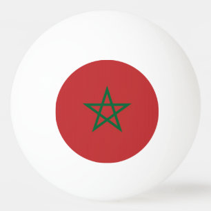 Tischtennisball mit Flagge Marokkos