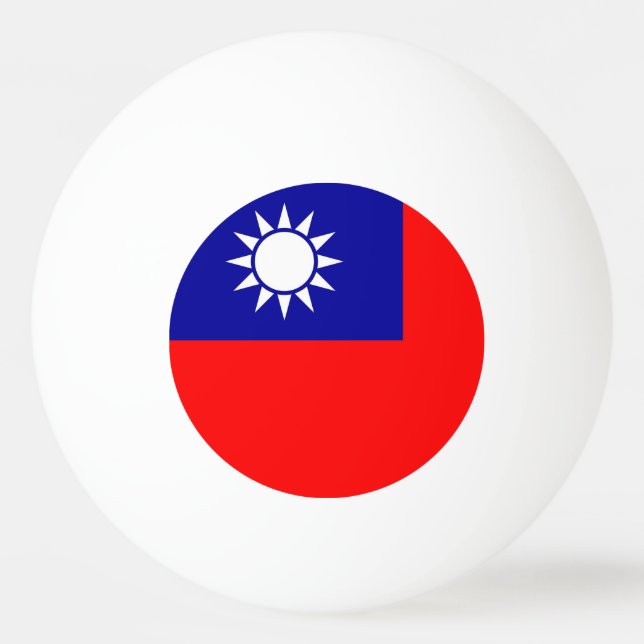 Tischtennisball mit Flagge Taiwans (Rückseite)