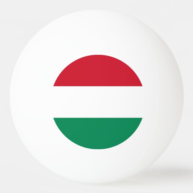 Tischtennisball mit Flagge Ungarns (Rückseite)