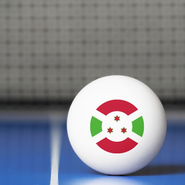 Tischtennisball mit Flagge von Burundi (Netto)