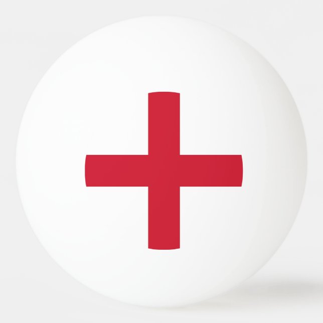 Tischtennisball mit Flagge von England (Rückseite)