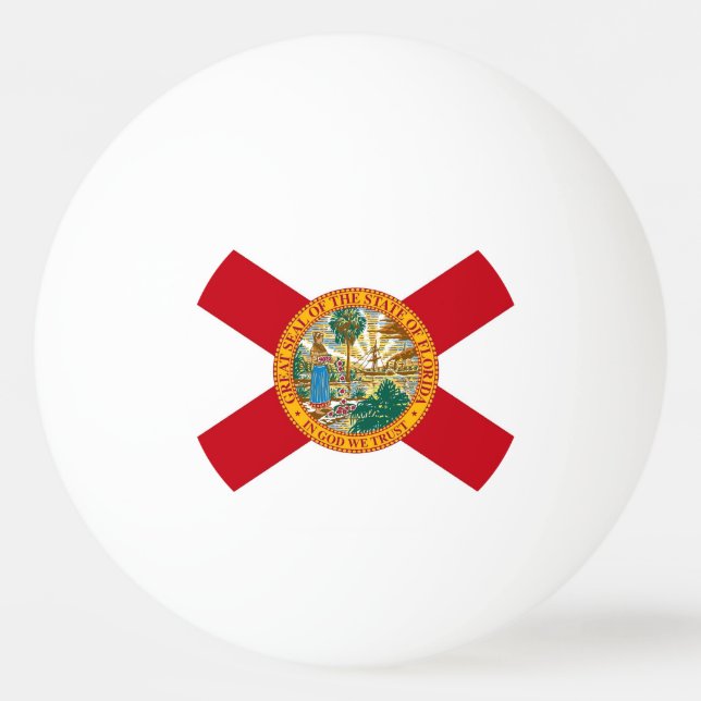 Tischtennisball mit Flagge von Florida (Rückseite)