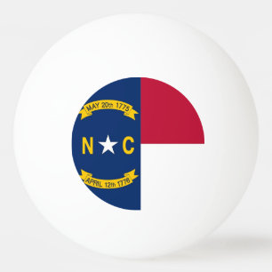 Tischtennisball mit Flagge von North Carolina
