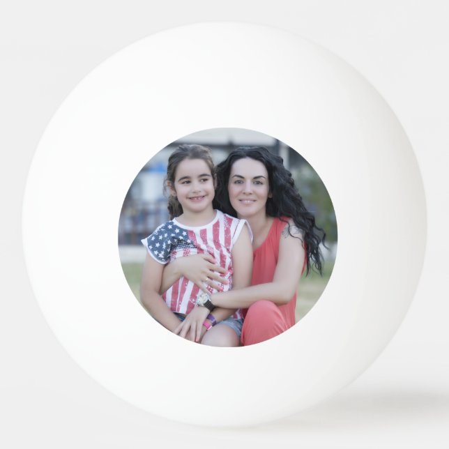 Tischtennisball mit personalisiertem Foto (Vorderseite)