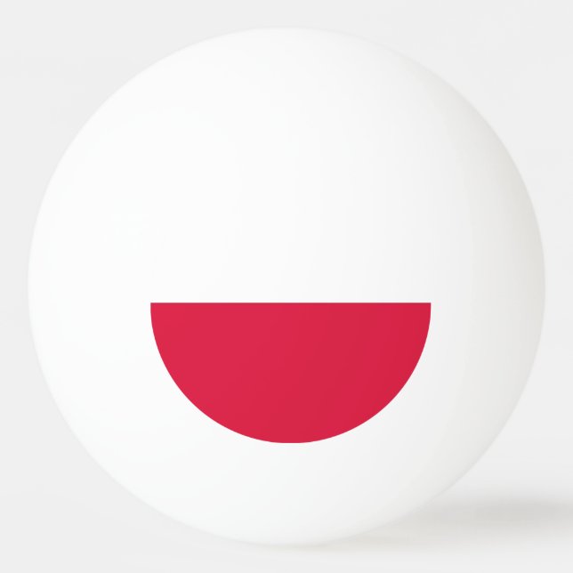 Tischtennisball mit polnischer Flagge (Rückseite)