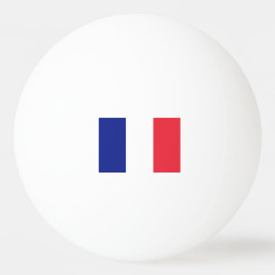 Tischtennisbälle unter französischer Flagge für Tischtennisball