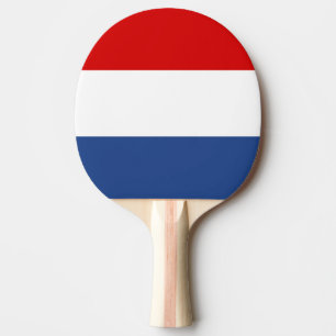 Tischtennispaddle auf der niederländischen Flagge Tischtennis Schläger