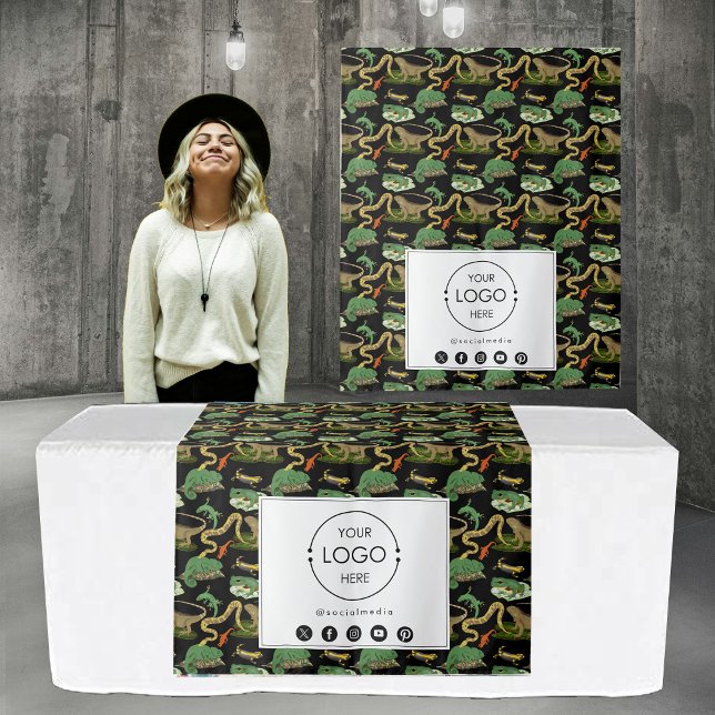 Tischtennisplatte Banner Business Logo Reptile Wandteppich (Table Runner Banner Business Logo Pet Reptile Tapestry)