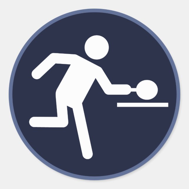 Tischtennisplatte Runder Aufkleber (Vorderseite)