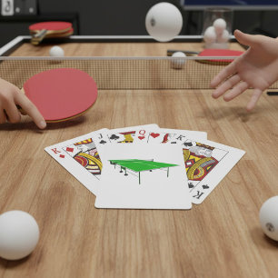 Tischtennisplatte Spielkarten