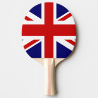 Tischtennisplatte unter britischer Flagge für Tisc