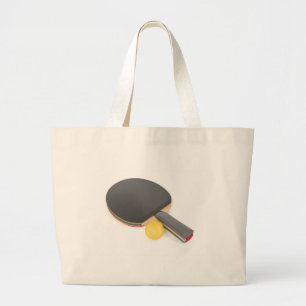 Tischtennisschläger und -ball jumbo stoffbeutel